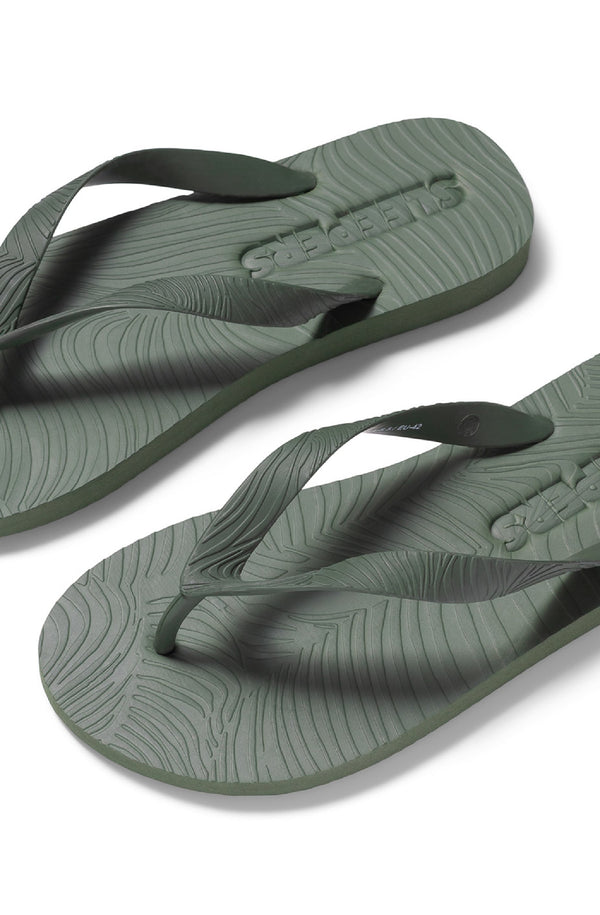 SLEEPERS Unisex Classic Green Flip Flops