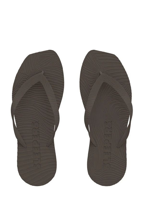 SLEEPERS Women Tapered Platform Brown Flip Flops