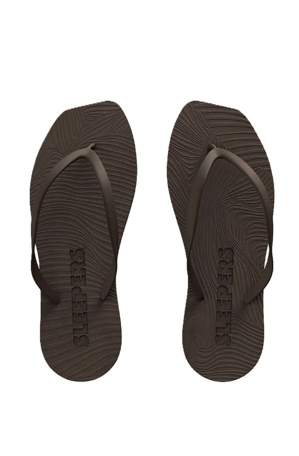 SLEEPERS Women Tapered Brown Flip Flops
