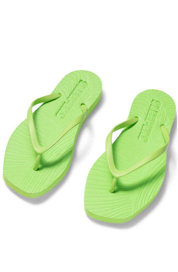 SLEEPERS Women Tapered Lime Green Flip Flops