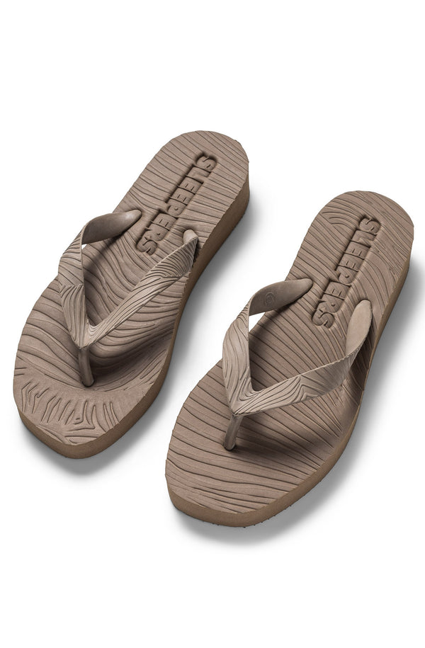 SLEEPERS Women Tapered Platform Sand Flip Flops
