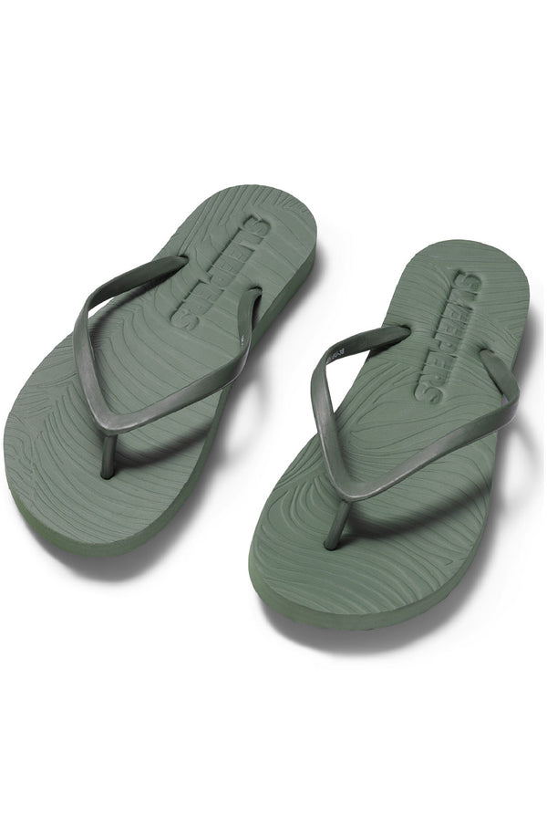 SLEEPERS Women Slim Green Flip Flops