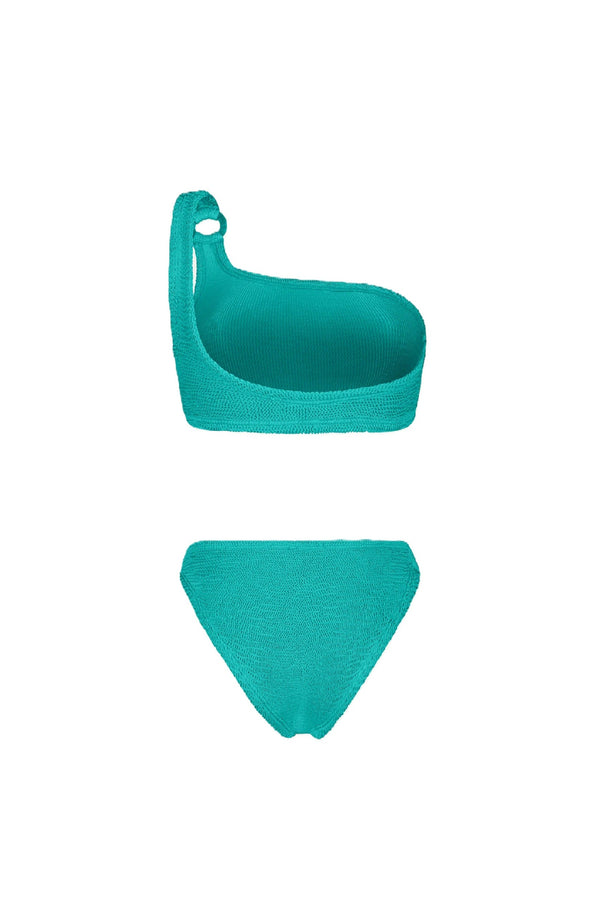 PARAMIDONNA Women Stassie Sea Green One-Shoulder Bikini