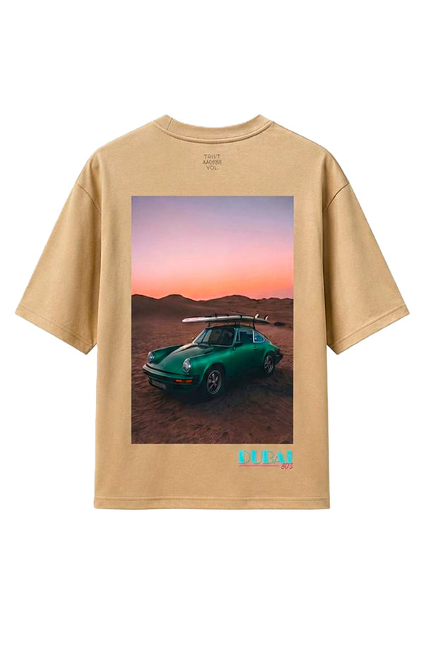 DUBAI BEACH BOYS Men Oversized Cotton T-Shirt Sun of A Beach - Porsche Design