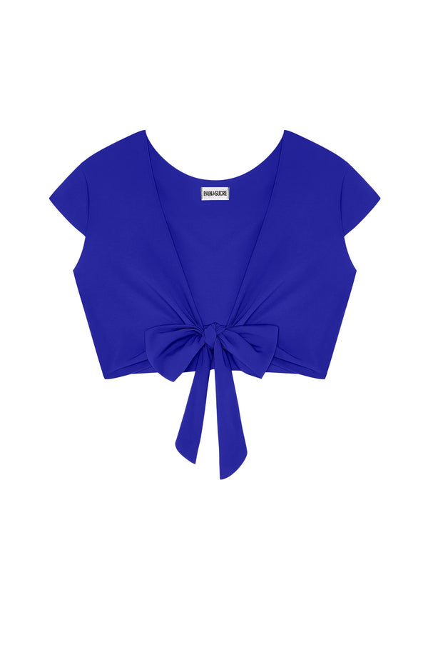 PAIN de SUCRE Women Tako Bueberry Wrap Crop Top