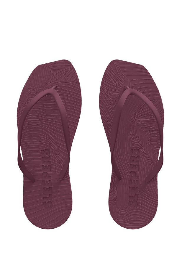 SLEEPERS Women Tapered Burgundy Flip Flops