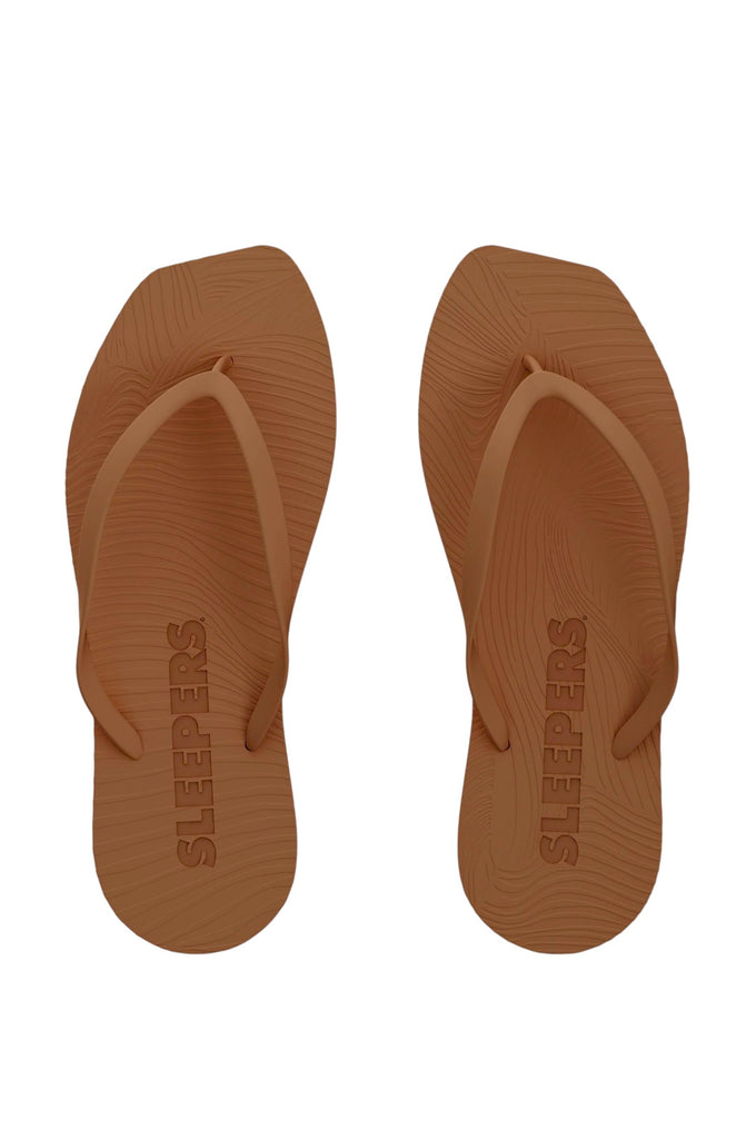 SLEEPERS Women Tapered Brown Flip Flops