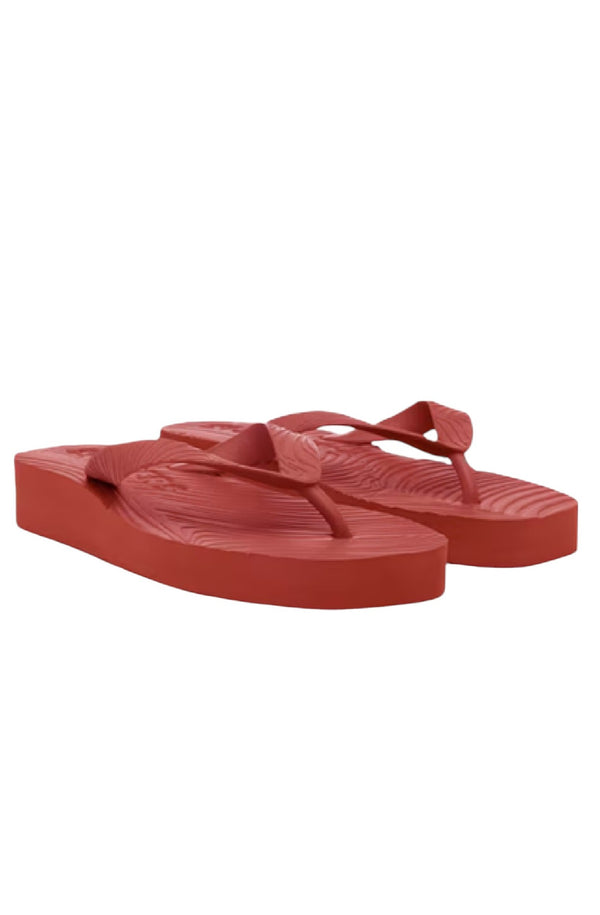 SLEEPERS Women Tapered Platform Red Flip Flops