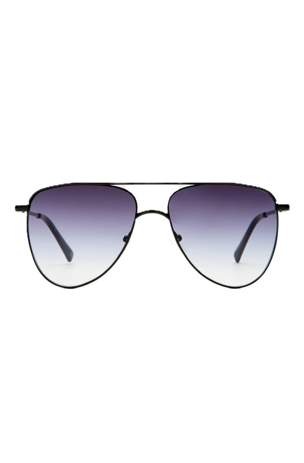 LE SPECS Unisex The Duke Matte Black Aviator Sunglasses
