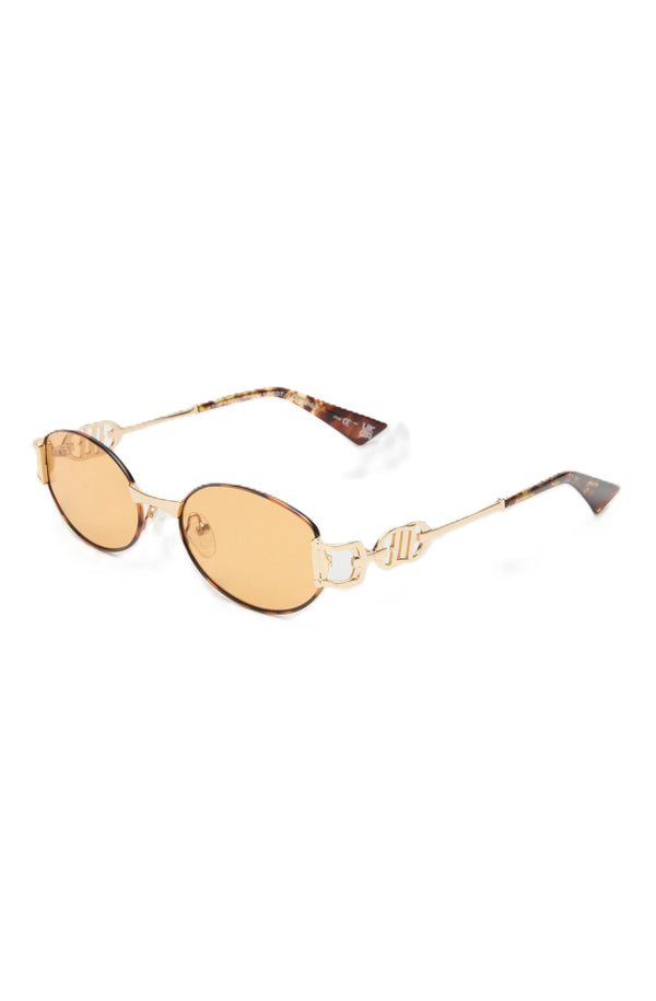 LE SPECS Unisex The Forbidden Bright Gold Oval Sunglasses
