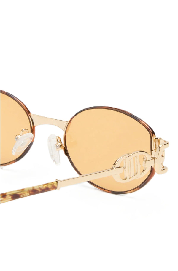 LE SPECS Unisex The Forbidden Bright Gold Oval Sunglasses