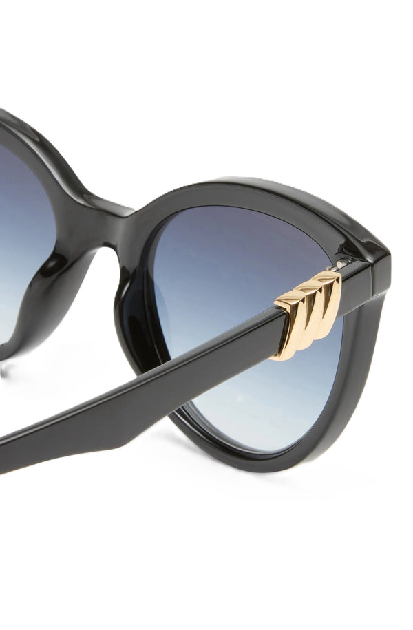 LE SPECS Women The Muse Black Round Sunglasses