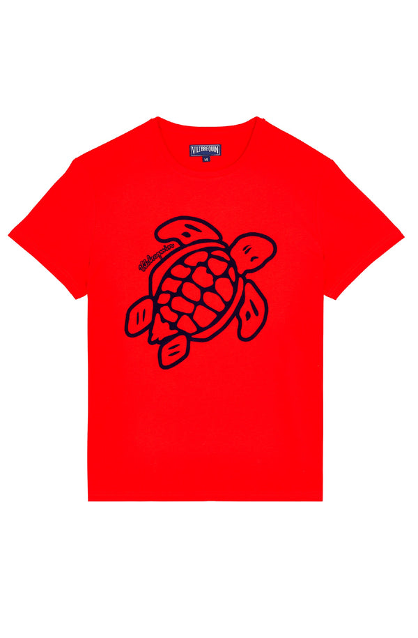 VILEBREQUIN Men Organic T-Shirt Placed Embroidered Turtle
