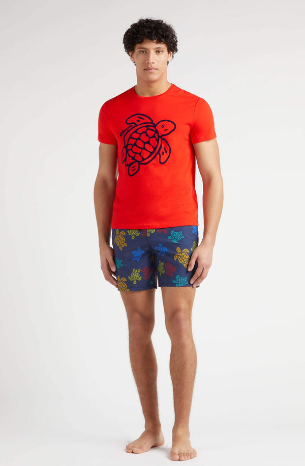 VILEBREQUIN Men Organic T-Shirt Placed Embroidered Turtle