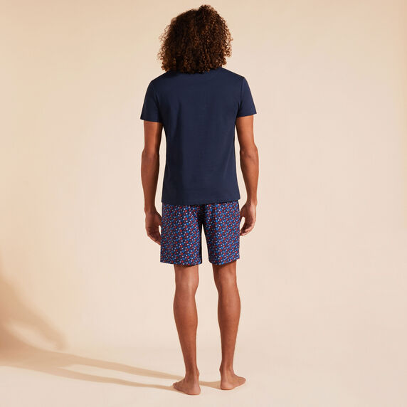 VILEBREQUIN Men Organic Cotton T-Shirt Placed Enbroidered Turtle