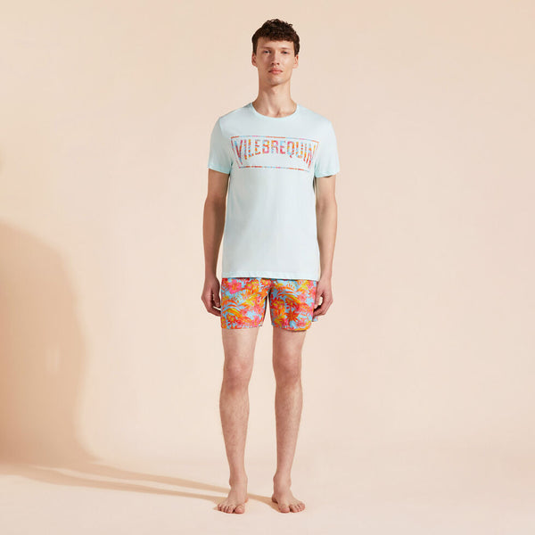 VILEBREQUIN Men Organic Cotton T-Shirt Tahiti Flowers