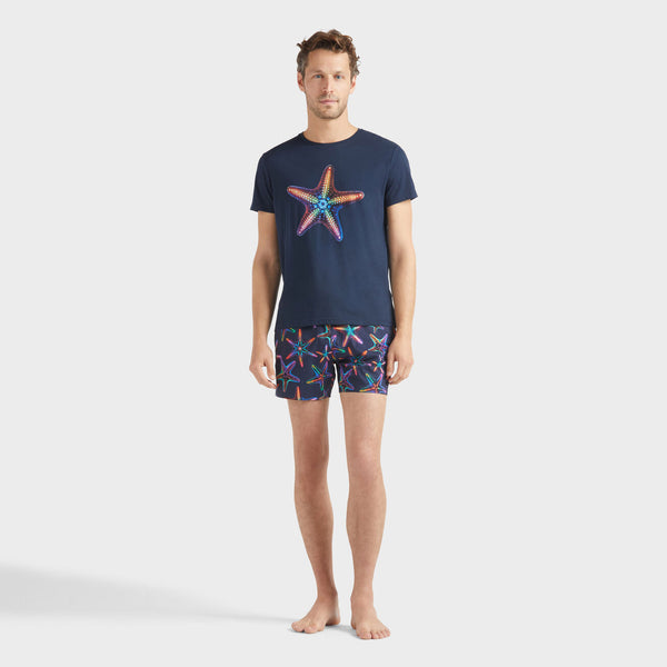 VILEBREQUIN Men Organic Cotton T-Shirt Disco Stars