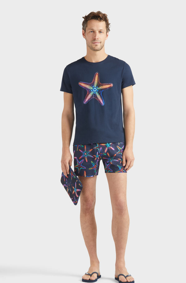 VILEBREQUIN Men Organic Cotton T-Shirt Disco Stars