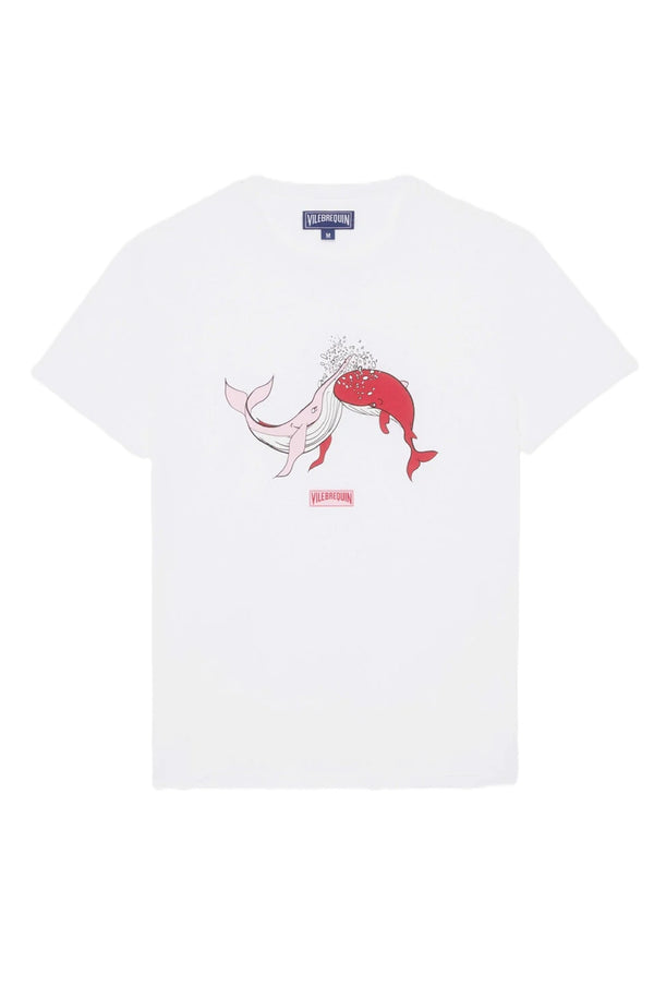 VILEBREQUIN Men Organic Cotton Tee Shirt Whales Love