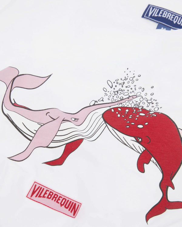 VILEBREQUIN Men Organic Cotton Tee Shirt Whales Love