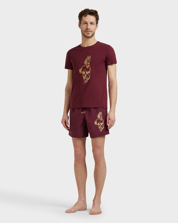 VILEBREQUIN Men Organic Cotton Embroidered T-Shirt Year of the Horse