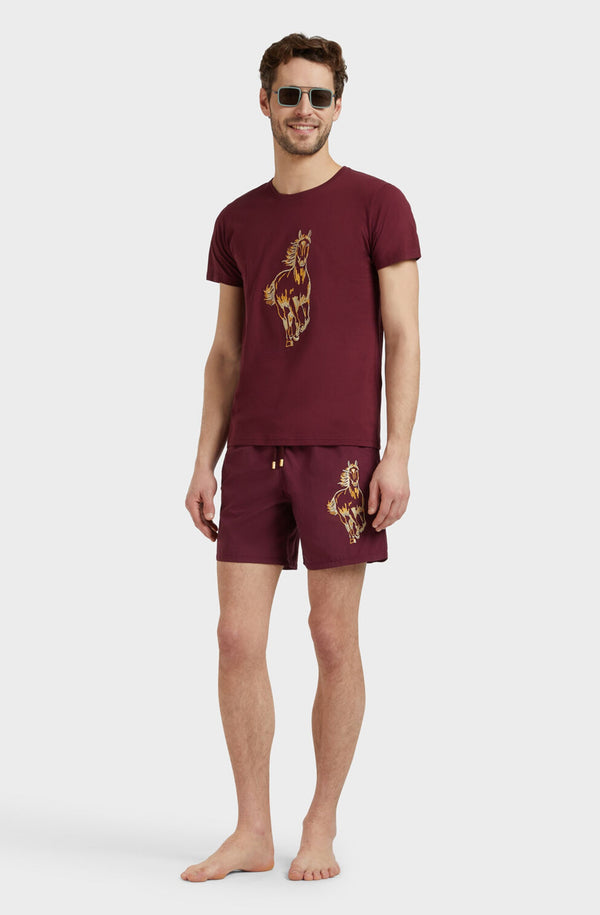 VILEBREQUIN Men Organic Cotton Embroidered T-Shirt Year of the Horse