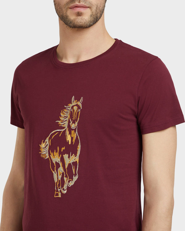 VILEBREQUIN Men Organic Cotton Embroidered T-Shirt Year of the Horse