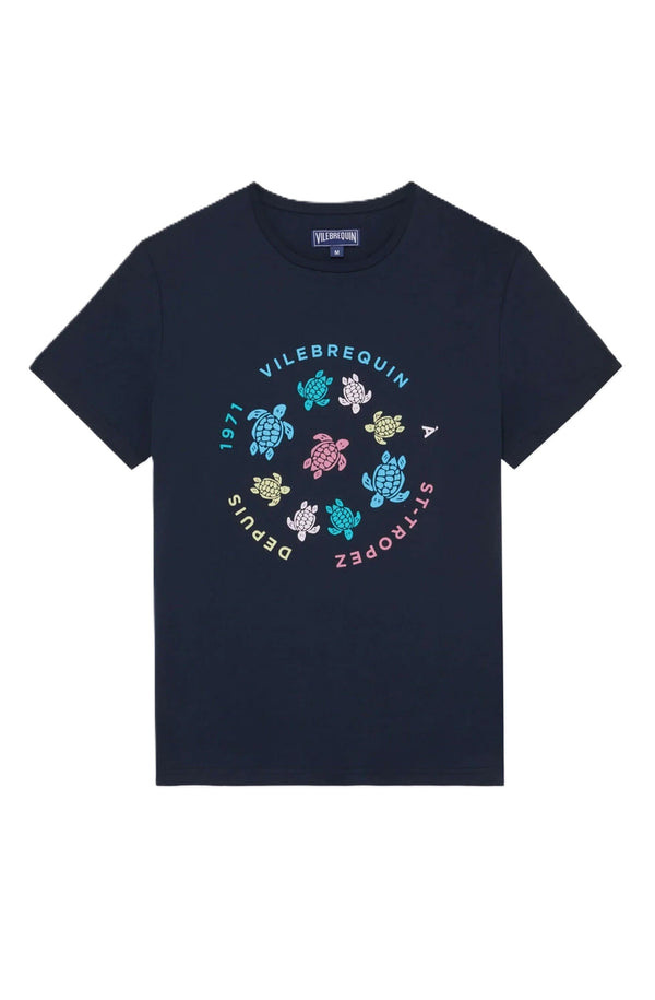 VILEBREQUIN Men Cotton T-Shirt Tortues Multicolor