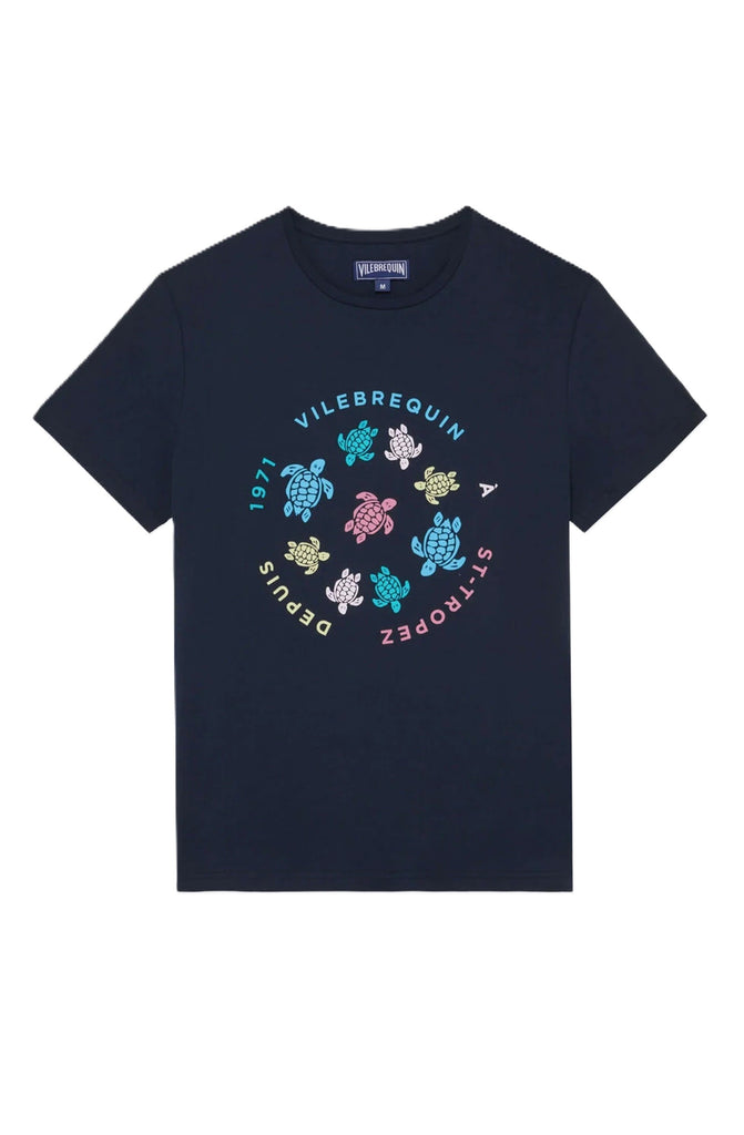 VILEBREQUIN Men Cotton T-Shirt Tortues Multicolor