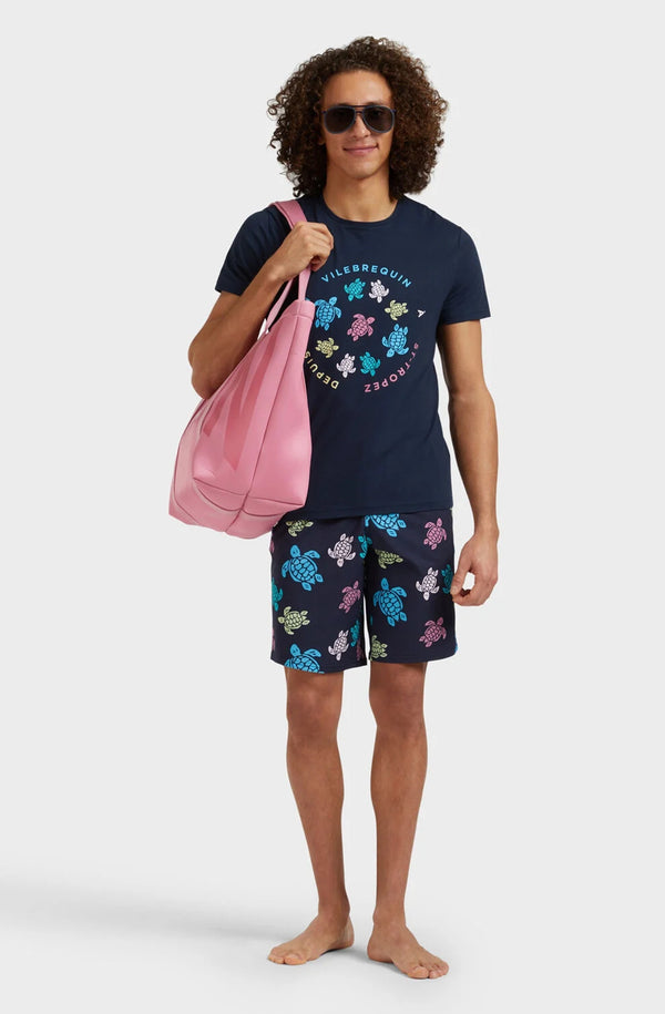 VILEBREQUIN Men Cotton T-Shirt Tortues Multicolor