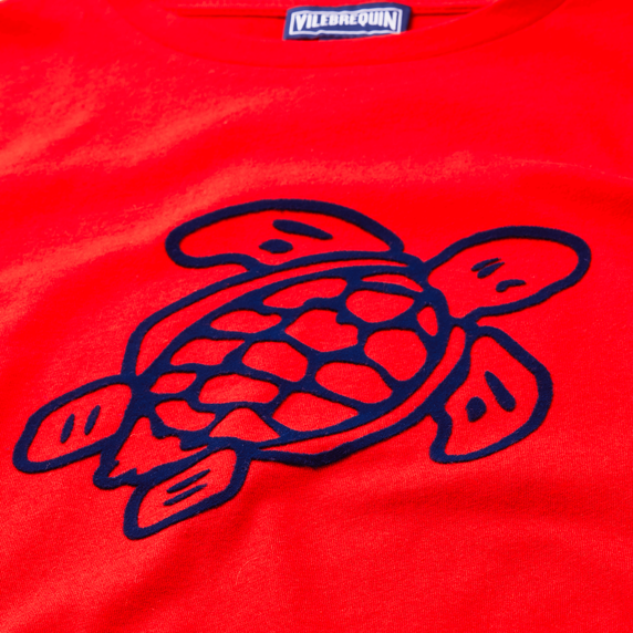 VILEBREQUIN Boys Organic Cotton T-Shirt Placed Embroidered Turtle