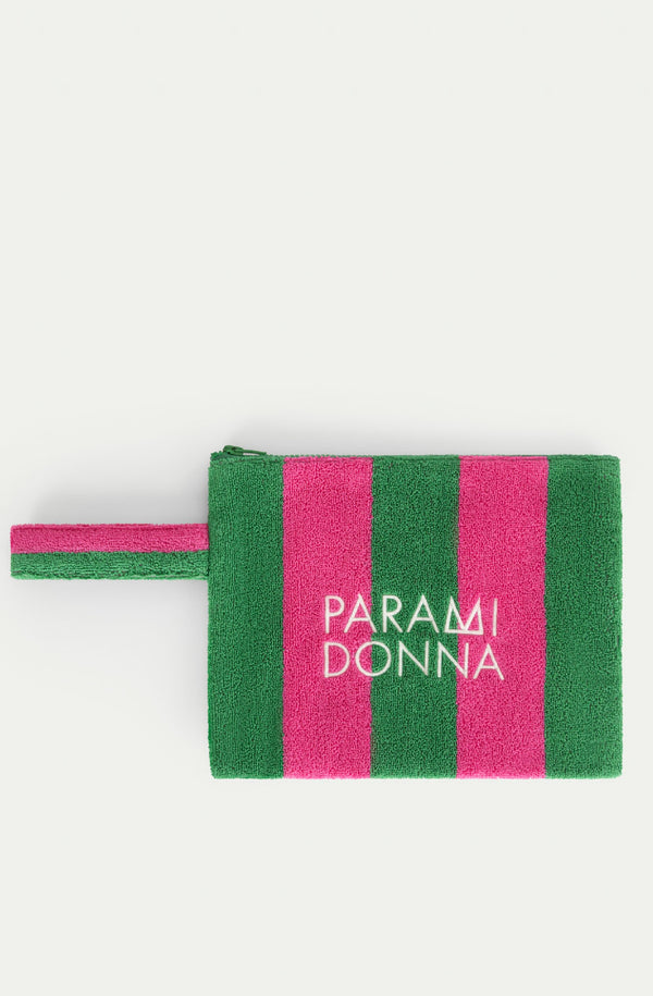PARAMIDONNA Women Toiletry Bag Fuchsia Emerald