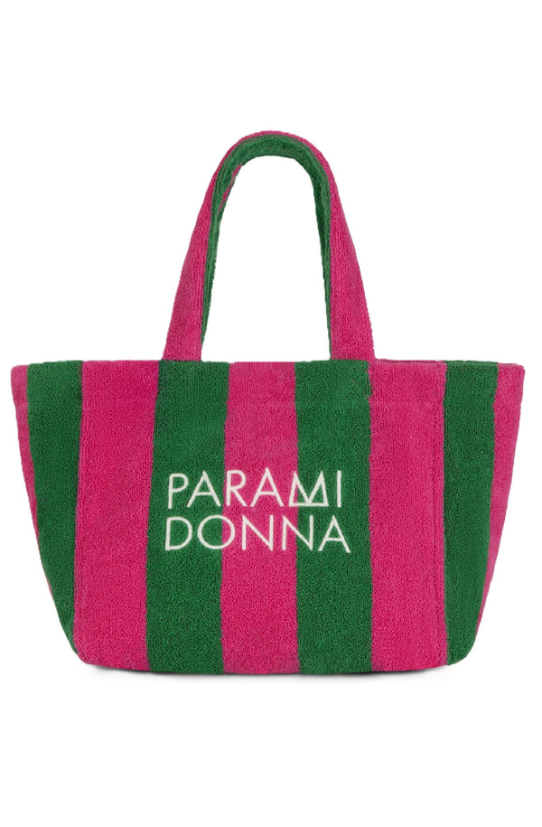 PARAMIDONNA Women Medium Tote Bag Fuchsia Emerald