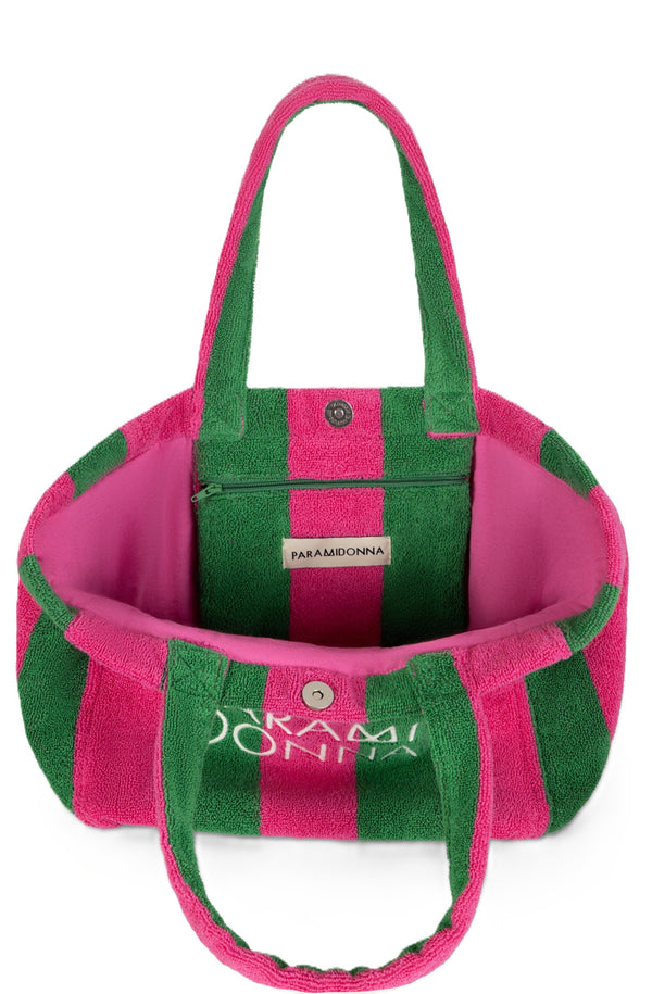 PARAMIDONNA Women Medium Tote Bag Fuchsia Emerald
