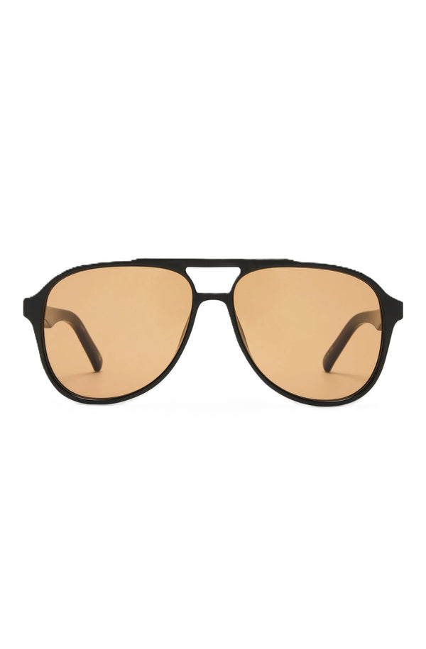 LE SPECS Unisex Tragic Magic Black Tan Tint Aviator Sunglasses