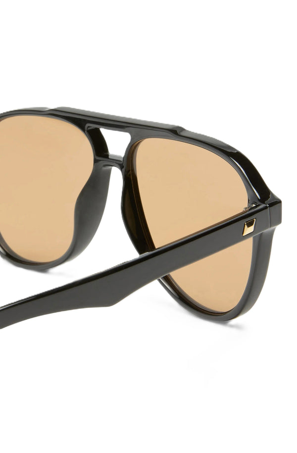 LE SPECS Unisex Tragic Magic Black Tan Tint Aviator Sunglasses