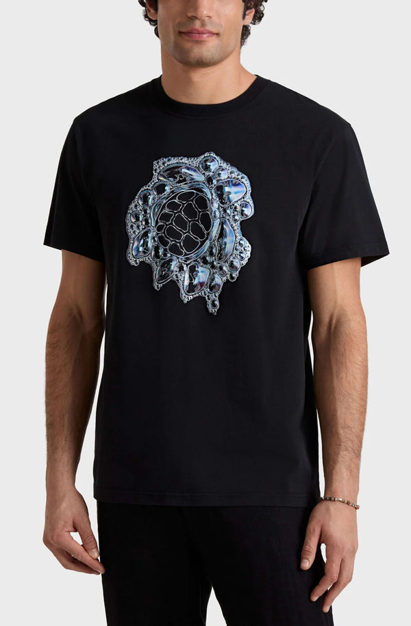 VILEBREQUIN Men Oversize Organic Cotton T-Shirt Bubble Turtle 3D
