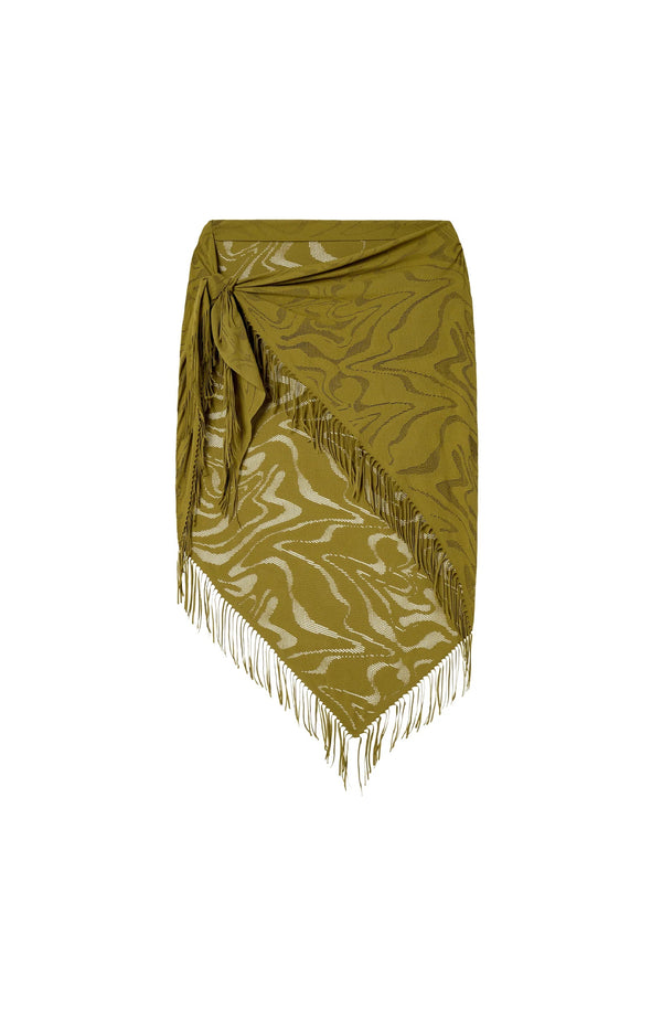 PAIN de SUCRE Women Trudy Bronze Lace Fringed Pareo