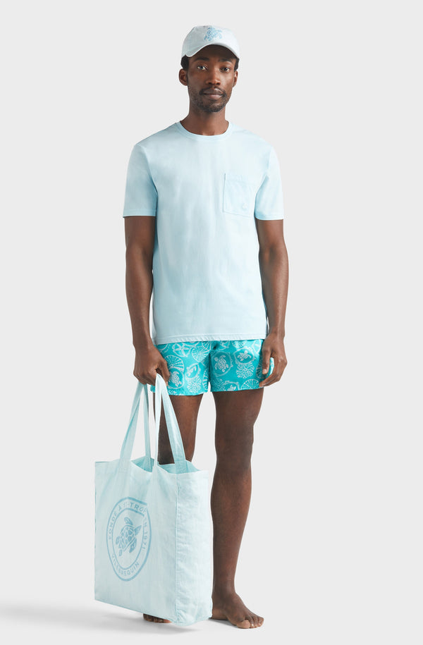 VILEBREQUIN Men Solid Organic Cotton T-Shirt Natural Colors