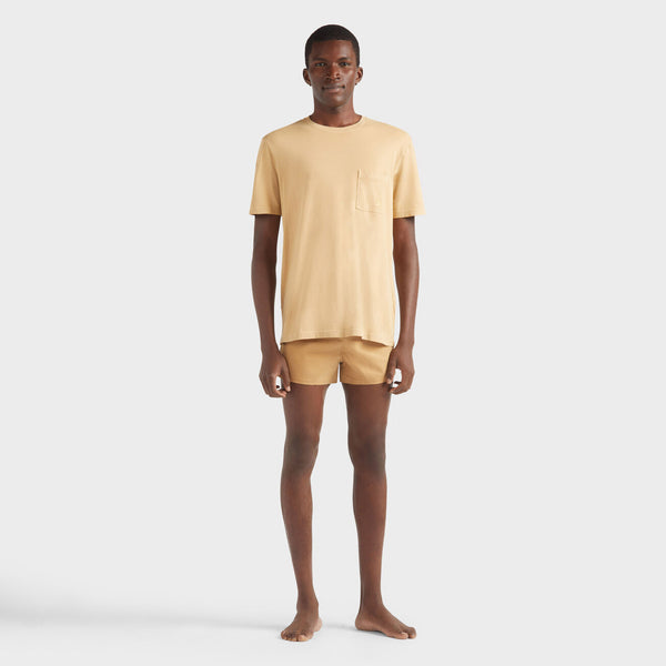 VILEBREQUIN Men Solid Organic Cotton T-Shirt Natural Colors
