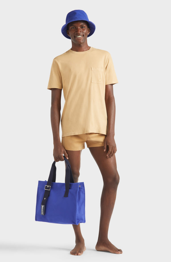 VILEBREQUIN Men Solid Organic Cotton T-Shirt Natural Colors