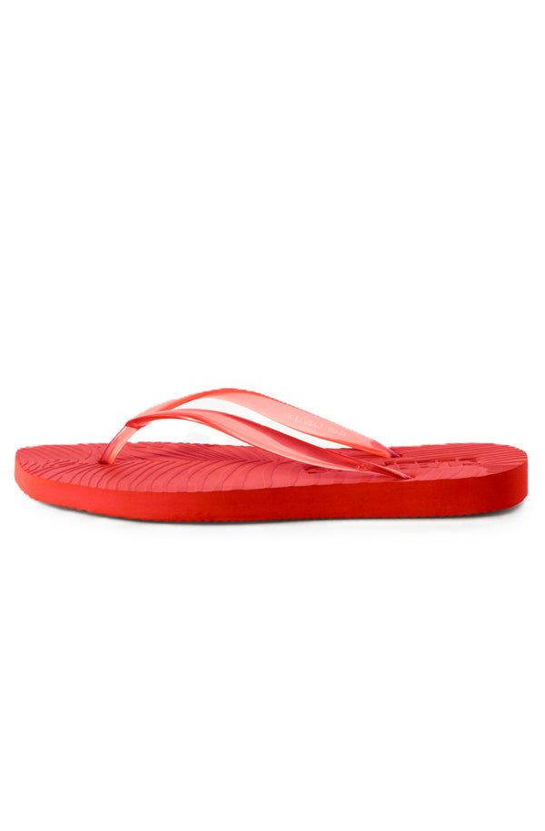 SLEEPERS Women Tapered Red Transparent Flip Flops
