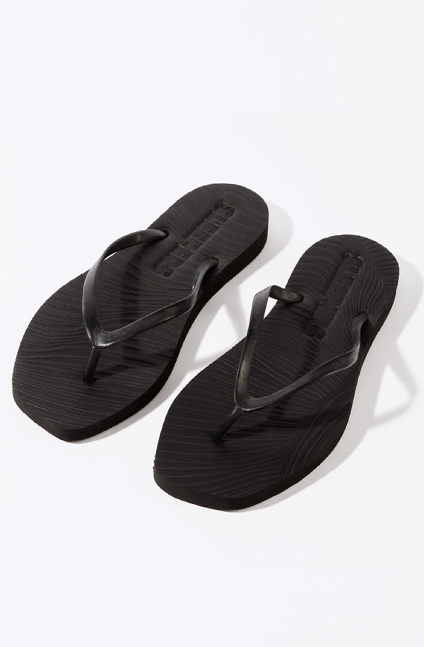 SLEEPERS Women Tapered Black Flip Flops