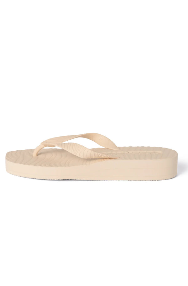 SLEEPERS Women Tapered Platform Eggnog Flip Flops