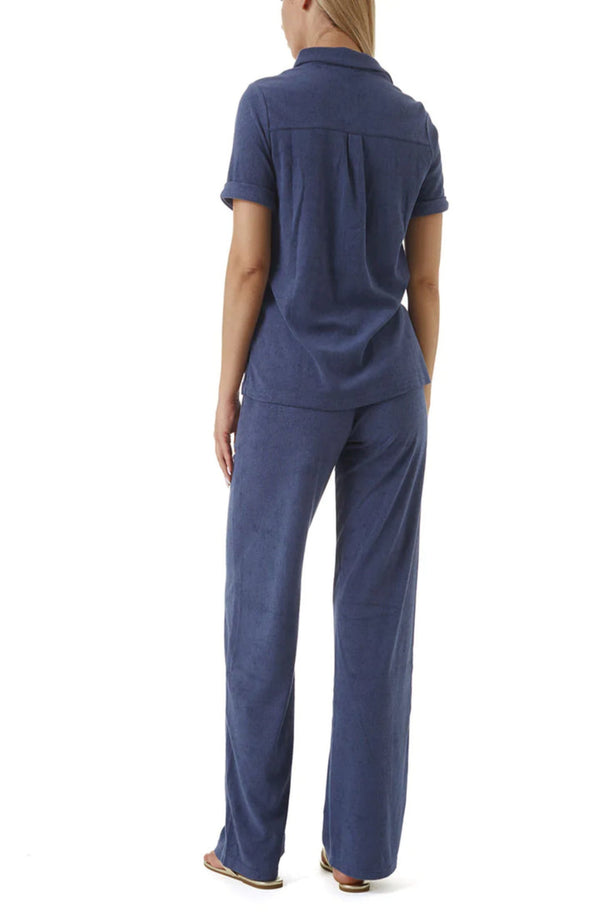 MELISSA ODABASH  Women Tori Navy Button Shirt