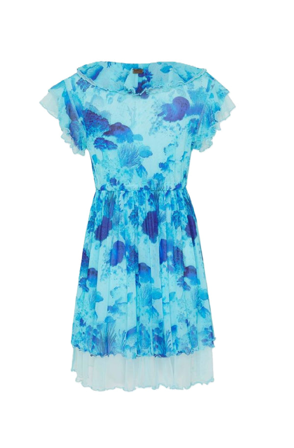 VILEBREQUIN Women V-Neckline Ruffle Short Dress Coral Reef