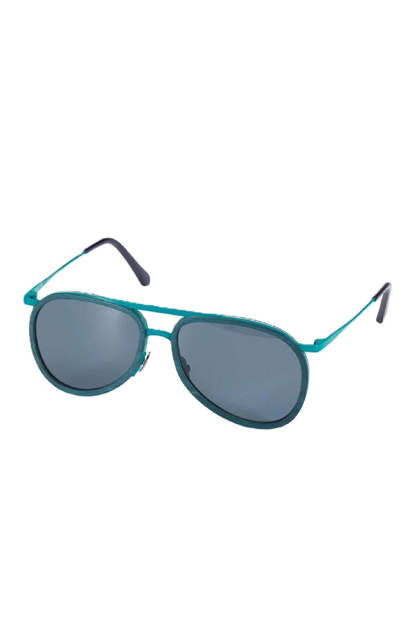VILEBREQUIN Men Wood Aviator Sunglasses Solid - VBQ x Shelter