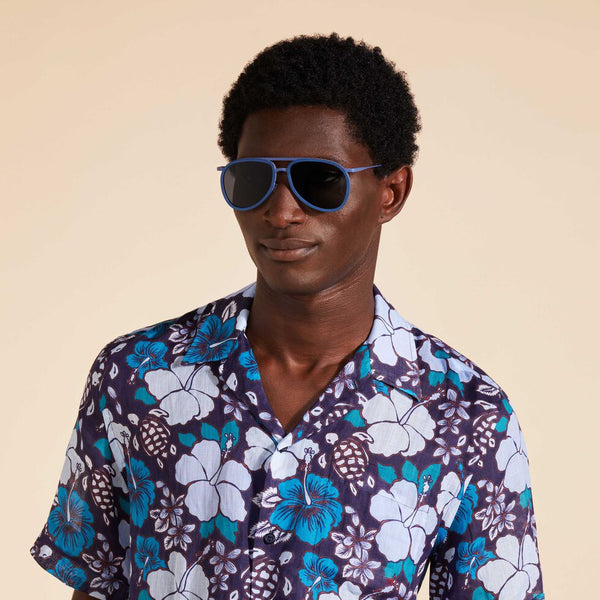 VILEBREQUIN Unisex Wood Aviator Sunglasses Solid - VBQ x Shelter