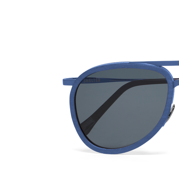 VILEBREQUIN Unisex Wood Aviator Sunglasses Solid - VBQ x Shelter