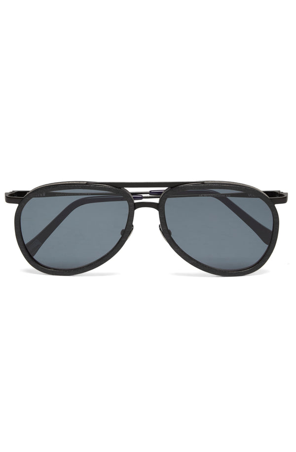 VILEBREQUIN Unisex Wood Aviator Sunglasses Solid - VBQ x Shelter